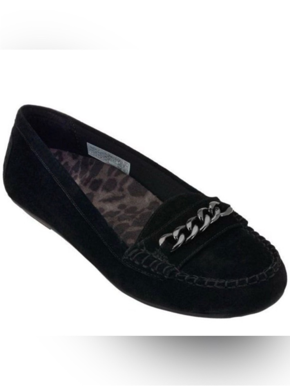 🆕🔖 Vionic ✨ Mesa Suede Loafers ✨ Black/Grey Leopard ✨ Size 8.5M ✨ NWOB!